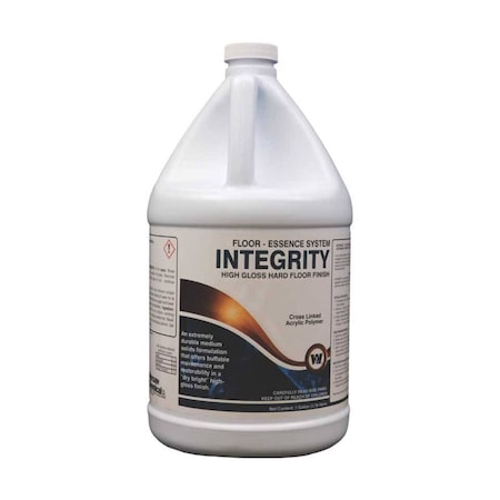 Warsaw Chemical Integrity, High Gloss Hard Floor Finish 18% total solids, Amonia Scent, 1-Gallon, 4PK 21184-0000004